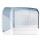 Dispenser per asciugamani in rotolo/fogli - 30x19,5x25,1 cm - plastica - bianco/azzurro trasparente - Mar Plast