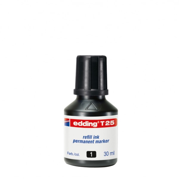 Ricarica Inchiostro marcatore permanente T25 - 30ml - nero - Edding Ricarica Inchiostro marcatore permanente T25 - 30ml - nero - Edding