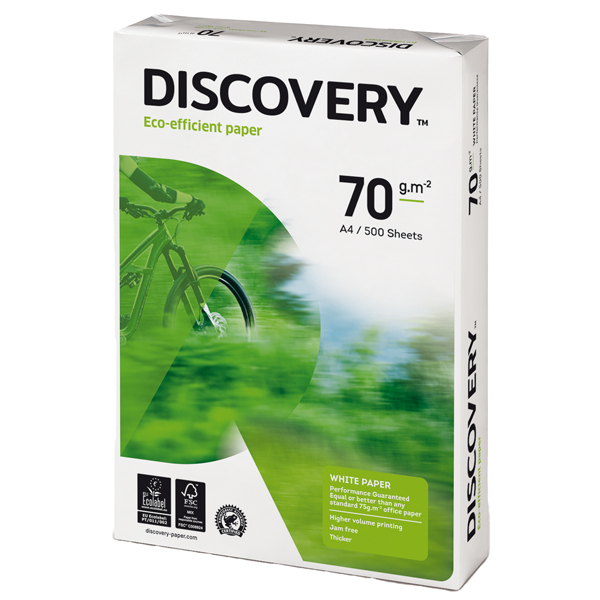 Carta Discovery 70 - A4 - 70 gr - bianco - conf. 500 fogli Carta Discovery 70 - A4 - 70 gr - bianco - conf. 500 fogli