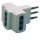 Adattatore triplo con spina 2P+T 10A - 3 prese 10A - MKC