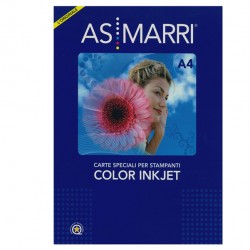 Vinile color vambj 8304 - per inkjet - A4 - adesivo - bianco - 10 fogli - As Marri