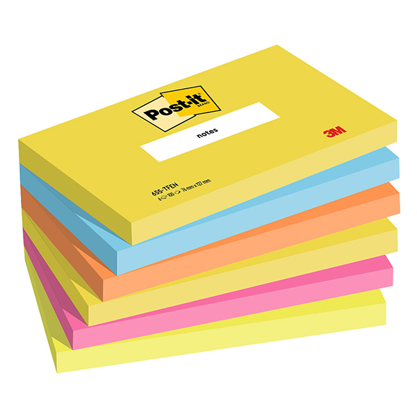 Blocco foglietti Colori Energy - 655-TFEN - 76 x 127 mm - 72 gr - colori assortiti - 100 fogli - Post-it Blocco foglietti Colori Energy - 655-TFEN - 76 x 127 mm - 72 gr - colori assortiti - 100 fogli - Post-it