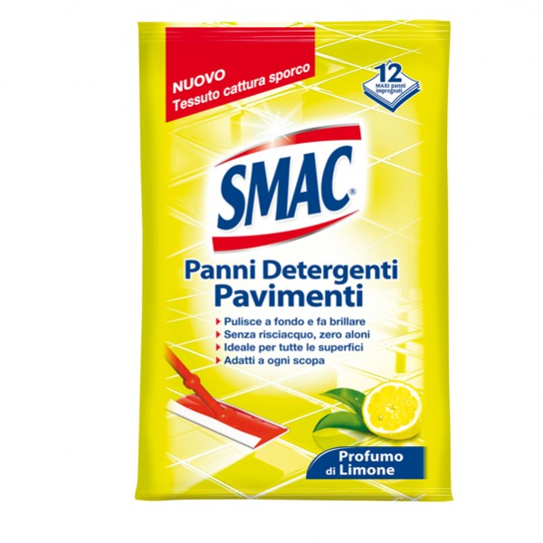 Panni Smac System pavimenti e multiuso - limone - Smac - conf. 12 pezzi Panni Smac System pavimenti e multiuso - limone - Smac - conf. 12 pezzi