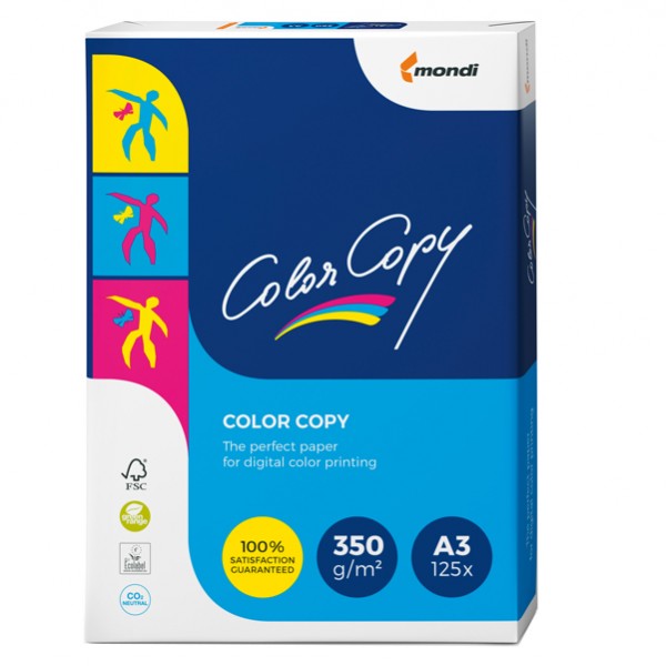 Carta Color Copy - A3 - 350 gr - bianco - Mondi - conf. 125 fogli Carta Color Copy - A3 - 350 gr - bianco - Mondi - conf. 125 fogli