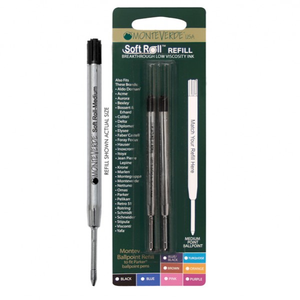 Refill per sfera Parker - punta media - blu - Monteverde - conf. 2 pezzi Refill per sfera Parker - punta media - blu - Monteverde - conf. 2 pezzi
