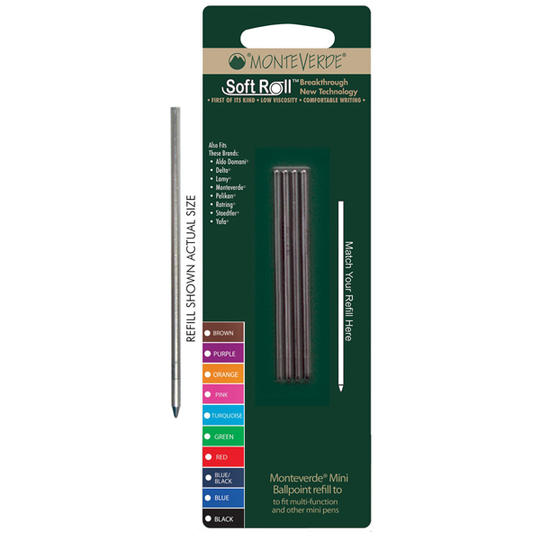 Minirefill per sfera multifunzione - punta media - rosso - Monteverde - conf. 4 pezzi Minirefill per sfera multifunzione - punta media - rosso - Monteverde - conf. 4 pezzi