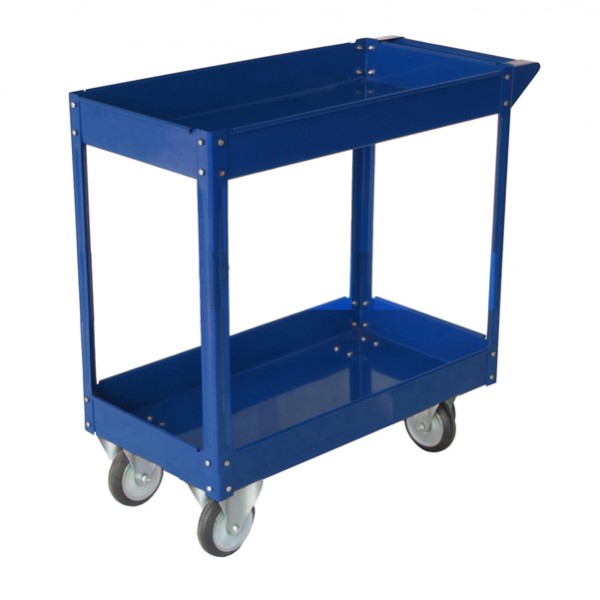Carrello da lavoro - 2 ripiani - 84 x 41 x 82 cm - portata max 100 kg - acciaio verniciato - blu - Serena Group Carrello da lavoro - 2 ripiani - 84 x 41 x 82 cm - portata max 100 kg - acciaio verniciato - blu - Serena Group