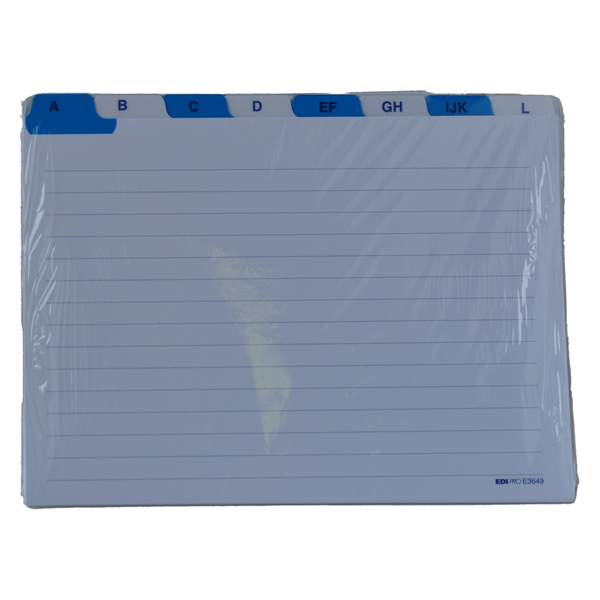 Schede - rubrica A/Z - 17x24 cm (orizzontale) - bianco - Edipro Schede - rubrica A/Z - 17x24 cm (orizzontale) - bianco - Edipro