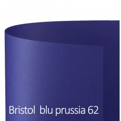 Cartoncino Bristol Color - 70 x 100 cm - 200 gr - blu prussia 62 - Favini - blister 10 fogli