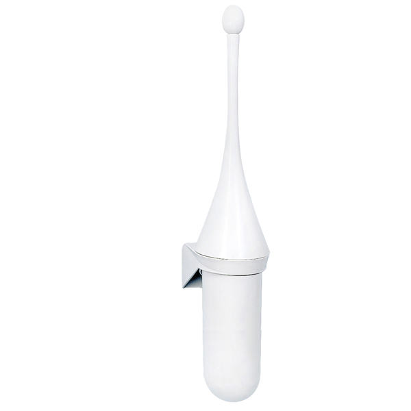 Portascopino per bagno - da parete - ABS - 7,2x15x48 cm - bianco - Mar Plast Portascopino per bagno - da parete - ABS - 7,2x15x48 cm - bianco - Mar Plast