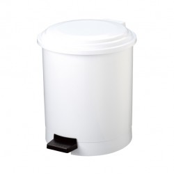 Pattumiera a pedale Ruf - PP - 20 L - diametro 31,5 cm - altezza 42 cm - bianco - Medial