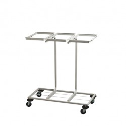 Carrello mobile Triflux - 83,3x36x90 cm - con ruote - 3 portasacco da 100 L ciascuno - acciaio - Medial
