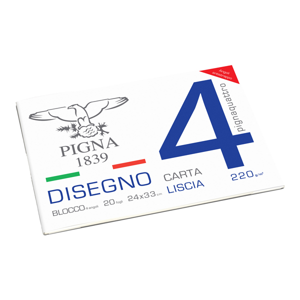 Album Pigna4 - 24 x 33 cm - 4 angoli - 20 fogli - 200 gr - liscio - Pigna