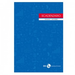 Scadenzario Gennaio/Dicembre - uso mano - 17 x 24cm - 24 fogli - BM