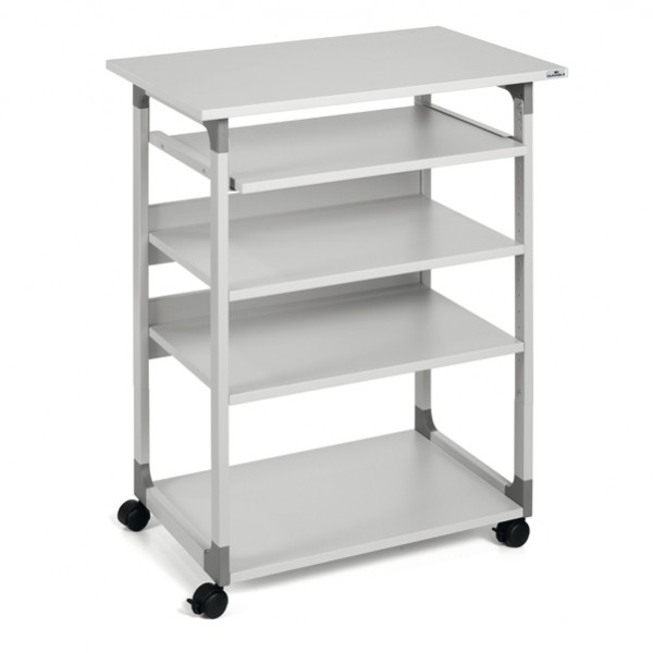 Pc Workstation System 75 VH - con ruote - 5 ripiani - 75 x 53,4 x 95/125 cm - grigio - Durable Pc Workstation System 75 VH - con ruote - 5 ripiani - 75 x 53,4 x 95/125 cm - grigio - Durable