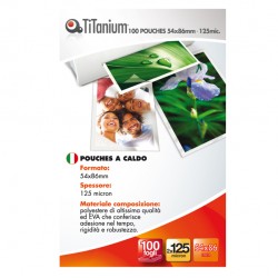 Pouches - credit card - 54x86 mm - 2x125 micron - Titanium - conf. 100 pezzi