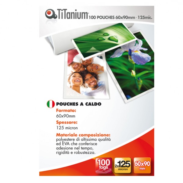 Pouches - business card - 60x90 mm - 2x125 micron - Titanium - conf. 100 pezzi Pouches - business card - 60x90 mm - 2x125 micron - Titanium - conf. 100 pezzi