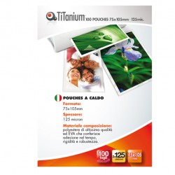 Pouches - jumbo card - 75x105 mm - 2x125 micron - Titanium - conf. 100 pezzi