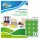 Etichette adesive tonde LP4F - in carta - con margini - permanenti - diametro 63,5 mm - 12 et/fg - 70 fogli - verde fluo - Tico
