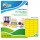 Etichette adesive LP4C - in carta - permanenti - 70 x 36 mm - 24 et/fg - 70 fogli - giallo opaco - Tico