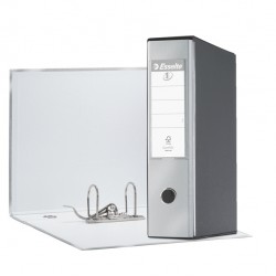 Registratore Eurofile G55 - dorso 8 cm - protocollo 23 x 33 cm - grigio metallizzato - Esselte