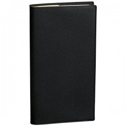 Agenda settimanale Planital 2027 - c/spirale - copertina Impala - 8,8 x 17 cm - nero - Quo Vadis