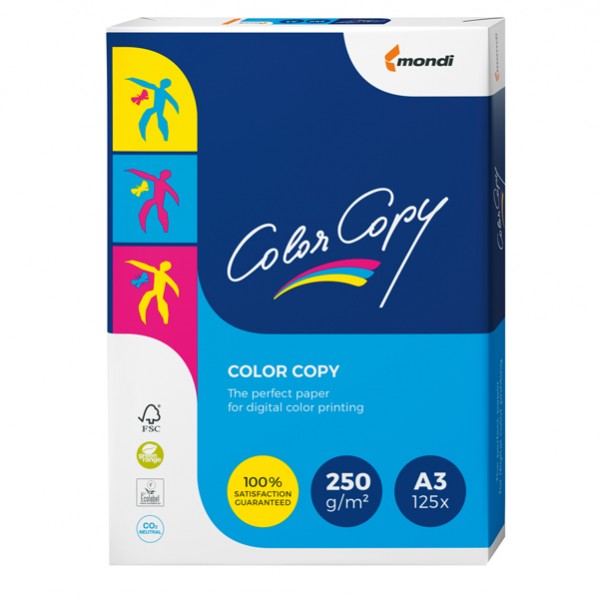 Carta Color Copy - A3 - 250 gr - bianco - Mondi - conf. 125 fogli Carta Color Copy - A3 - 250 gr - bianco - Mondi - conf. 125 fogli