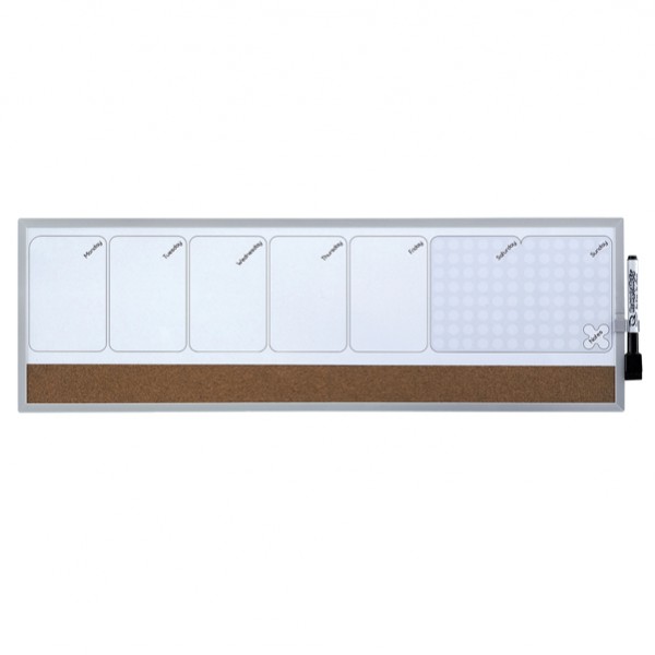 Organizer magnetico con calendario settimanale - 58,5 x 19 cm - orizzontale - Nobo Organizer magnetico con calendario settimanale - 58,5 x 19 cm - orizzontale - Nobo