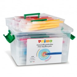 Pennarelli punta fine - colori assortiti - Primo - box 120 pezzi