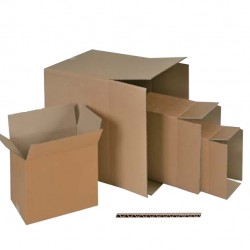 Scatola per imballo - onda singola - 35,7 x 25,5 x 27,3 cm - cartone - avana