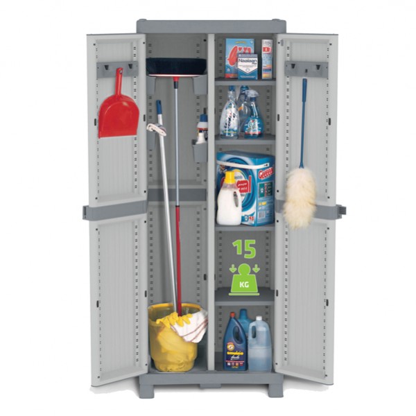 Armadio Domino Wave - Base 3700 UW - 2 ante -70 x 43, 8x1 81,8 cm - PPL - grigio - Terry Armadio Domino Wave - Base 3700 UW - 2 ante -70 x 43, 8x1 81,8 cm - PPL - grigio - Terry