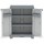 Armadietto Domino Wave - Base 700UW - 2 ante - 70 x 43,8 x 97,6 cm - PPL - grigio - Terry