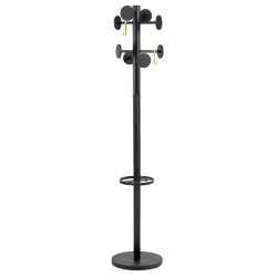 Appendiabiti Stand3 - 8 posti - 175 x 37 cm - nero - Alba