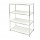 Libreria Easy System - 4 ripiani - acciaio cromato - 80x40x120 cm - bianco - Serena Group