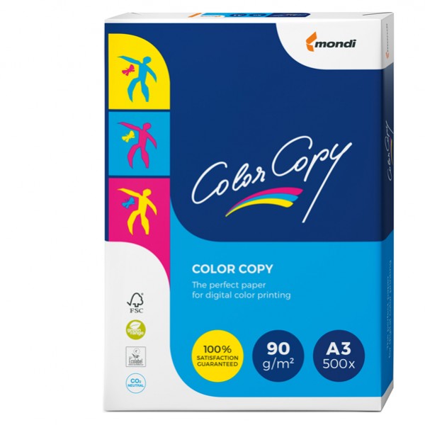 Carta Color Copy - A3 - 90 gr - bianco - Mondi - conf. 500 fogli Carta Color Copy - A3 - 90 gr - bianco - Mondi - conf. 500 fogli