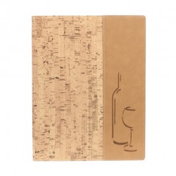 Carta dei vini Design -  1 inserto doppio incluso - A4 - 24 x 34 cm - sughero - Securit