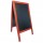 Lavagna Sandwich - cavalletto mogano - 71 x 135 cm - Securit