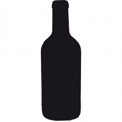Lavagna da parete Silhouette - 49,5 x 19,5 cm - forma bottiglia - nero - Securit