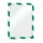Cornice Duraframe Security - adesiva - pannello magnetico - A4  (21 x 29,7 cm) - verde/bianco - Durable