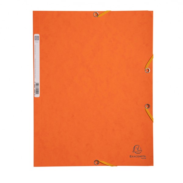 Cartella 3 lembi con elastico angolare - A4 - dorso 0,3 cm - cartoncino Lustrè - arancio - Exacompta Cartella 3 lembi con elastico angolare - A4 - dorso 0,3 cm - cartoncino Lustrè - arancio - Exacompta