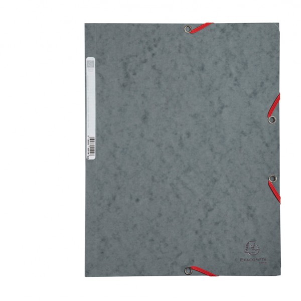 Cartella 3 lembi con elastico angolare - A4 - dorso 0,3 cm - cartoncino Lustrè - grigio - Exacompta Cartella 3 lembi con elastico angolare - A4 - dorso 0,3 cm - cartoncino Lustrè - grigio - Exacompta