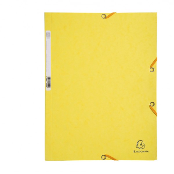 Cartella 3 lembi con elastico angolare - A4 - dorso 0,3 cm - cartoncino Lustrè - giallo limone - Exacompta Cartella 3 lembi con elastico angolare - A4 - dorso 0,3 cm - cartoncino Lustrè - giallo limone - Exacompta
