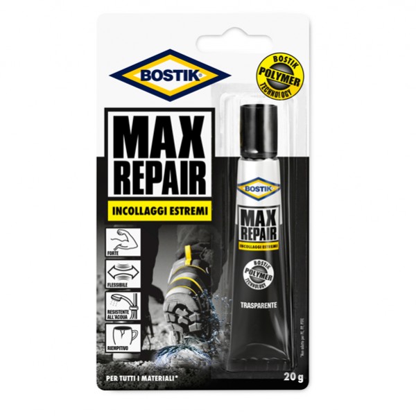 Adesivo Max Repair - universale - 20 gr - trasparente - Bostik Adesivo Max Repair - universale - 20 gr - trasparente - Bostik