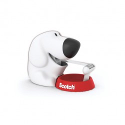Dispenser Fido - per nastri 33 m - 1 rotolo Scotch Magic 810 incluso - bianco/nero - Scotch