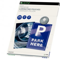 Pouches ILam - A3 - 303x426 mm - 2x250 micron - Leitz - conf. 25 pezzi