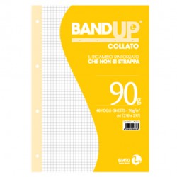 Blocco collato BandUp - A4 - 5mm - 40 fogli - 90gr - fori rinforzati - BM