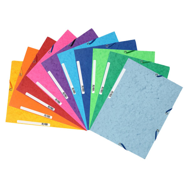 Cartella 3 lembi con elastico angolare - A4 - dorso 0,3 cm - cartoncino Lustrè - mix 10 colori standard - Exacompta Cartella 3 lembi con elastico angolare - A4 - dorso 0,3 cm - cartoncino Lustrè - mix 10 colori standard - Exacompta