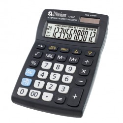 Calcolatrice da tavolo - 73032 - 12 cifre - nero - Titanium