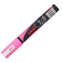Marcatore a gesso liquido Uni Chalk Marker - punta tonda da 1,80-2,50mm - rosa fluo - Uni Mitsubishi