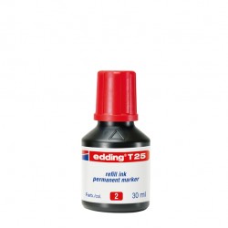Ricarica Inchiostro marcatore permanente T25 - 30ml - rosso - Edding